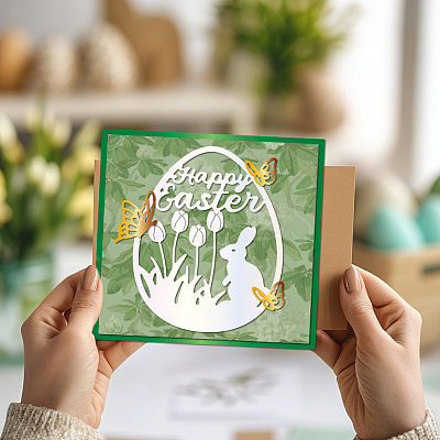 Easter Theme Carbon Steel Cutting Dies Stencils DIY-WH0309-3560-1