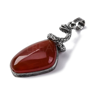 Natural Carnelian(Dyed & Heated) Pendants G-K338-42AS-06-1