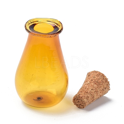 Glass Cork Bottles Ornament AJEW-O032-02I-1