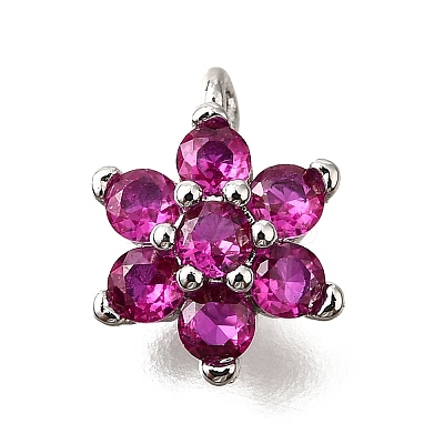 Brass Micro Pave Cubic Zirconia Pendants KK-D356-01A-P-1