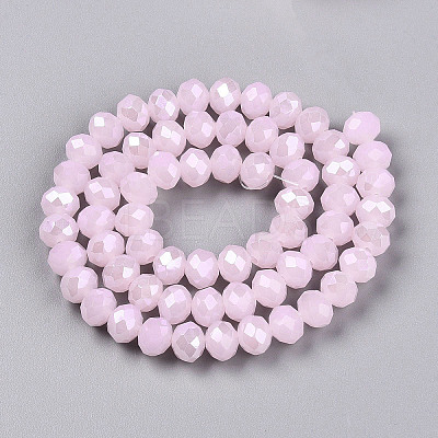 Electroplate Glass Beads Strands EGLA-A044-J8mm-A02-1