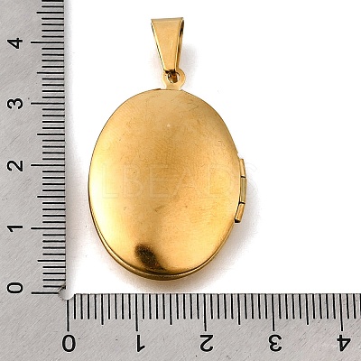 316 Stainless Steel Locket Pendants STAS-O132-02G-1