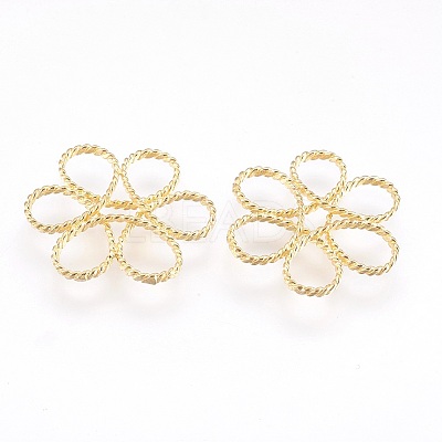 Brass Filigree Joiners Links KK-E756-37C-RS-1