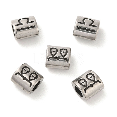 Oval with Constellation 304 Stainless Steel Beads STAS-E215-05AS-11-1
