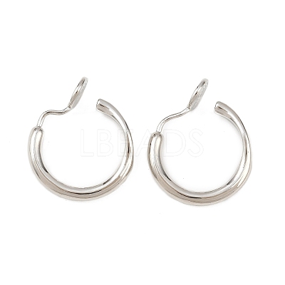 Brass Clip-on Earring Findings KK-F921-08B-P-1