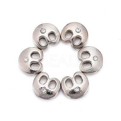 Letter Slider Beads for Watch Band Bracelet Making ALRI-O012-B-NR-1