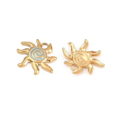 304 Stainless Steel Enamel Pendants STAS-K293-27G-01-1