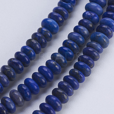 Natural Lapis Lazuli Beads Strands G-P354-10-4x2mm-1