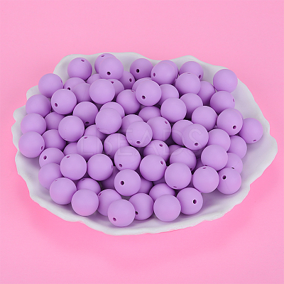 Round Silicone Focal Beads SI-JX0046A-98-1