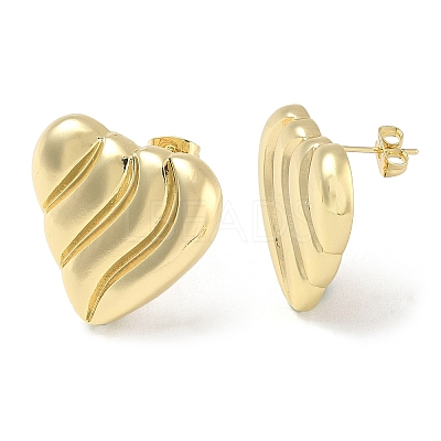 Brass Stud Earrings for Women KK-CBAD851-33G-1