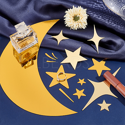 Star Acrylic Mirror Wall Stickers DIY-PH0017-37A-1