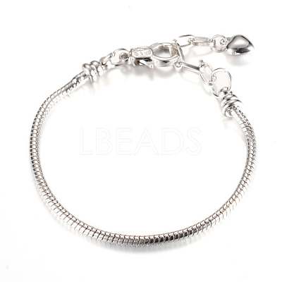 Brass European Style Bracelet Jewelry Making KK-S756-17cm-01P-1
