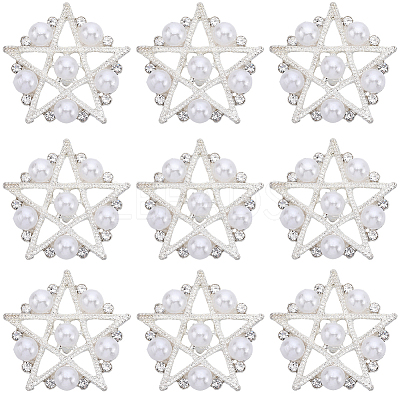 16Pcs Alloy Rhinestone Shank Buttons BUTT-GF0003-69-1