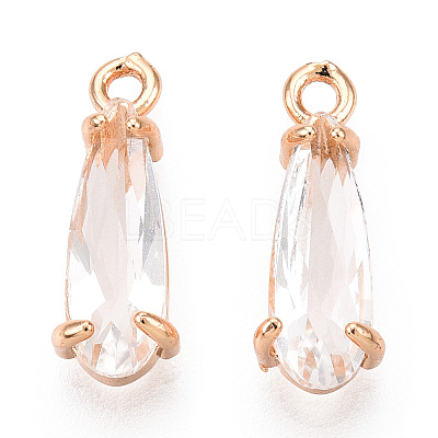 Faceted Glass Pendants GLAA-T010-004J-1