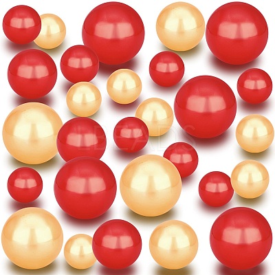 Gradient Round ABS Plastic Imitation Pearl No Hole Beads FIND-PH0007-81-1