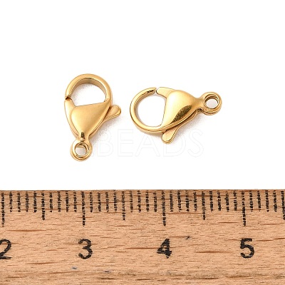 Ion Plating(IP) 304 Stainless Steel Lobster Claw Clasps STAS-AB12-G-01-1