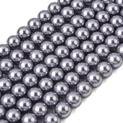 Eco-Friendly Dyed Glass Pearl Round Beads Strands HY-A002-10mm-RB028-1
