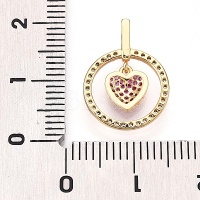 Brass Micro Pave Cubic Zirconia Pendants KK-N261-23B-G-1