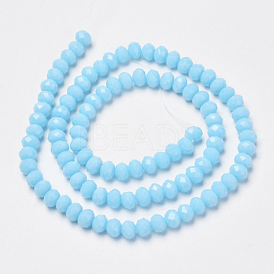 Opaque Solid Color Glass Beads Strands EGLA-A034-P2mm-D08-1