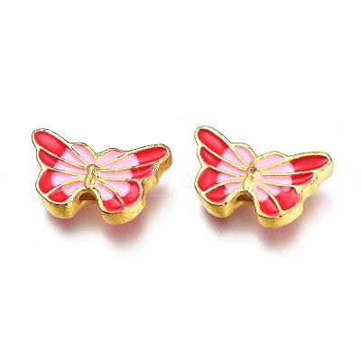 Alloy Enamel Beads ENAM-H322-01G-1
