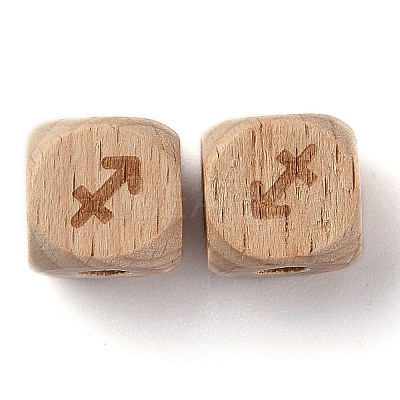 Natural Wood Constellation Beads WOOD-M002-09-1