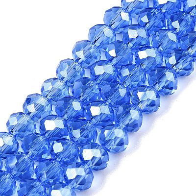 Electroplate Glass Beads Strands EGLA-A044-T6mm-A14-1