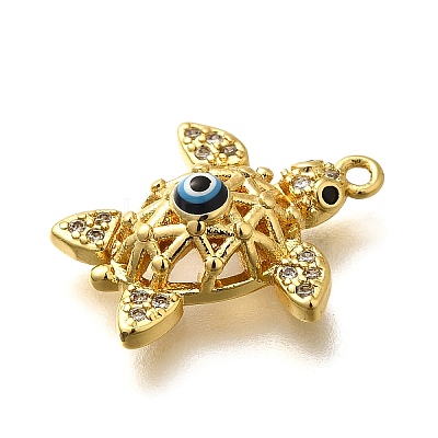 Brass Micro Pave Cubic Zirconia Pendants KK-U055-07G-02-1