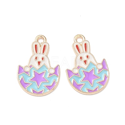 Easter Alloy Enamel Pendants ENAM-I055-01KCG-09-1