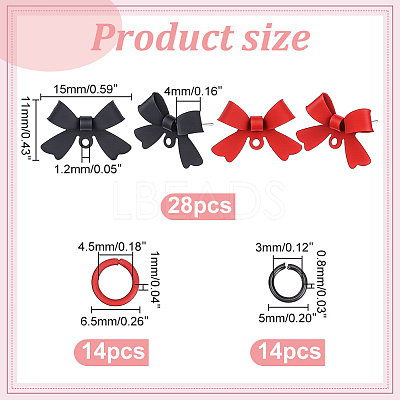 DIY Bowknot Alloy Stud Earring Finding Kits DIY-ME0002-87-1