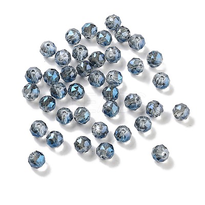 Electroplate Round Glass Beads EGLA-A043-01-FR02-1