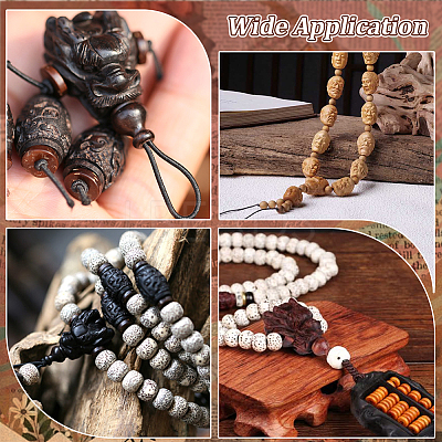 4Pcs Wood Beads WOOD-PH0003-90E-1