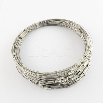 Stainless Steel Wire Necklace Cord DIY Jewelry Making TWIR-R003-23-1