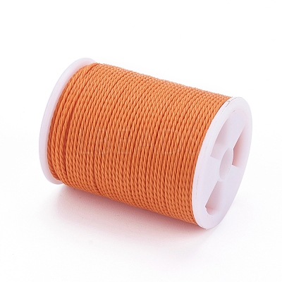 Round Waxed Polyester Cord YC-G006-01-1.0mm-07-1