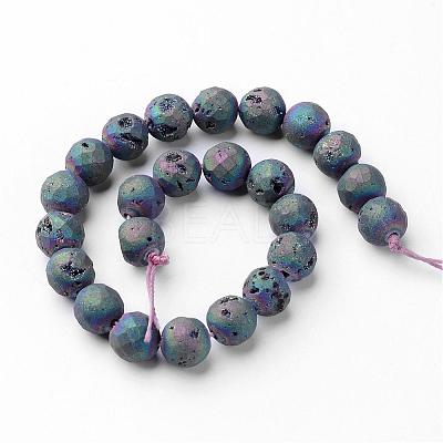 Electroplated Natural Quartz Crystal Beads Strands G-P149-01A-1