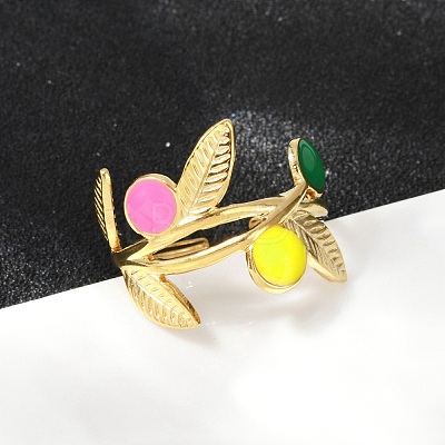304 Stainless Steel Adjustable Cuff Rings RJEW-Q015-03G-B-1