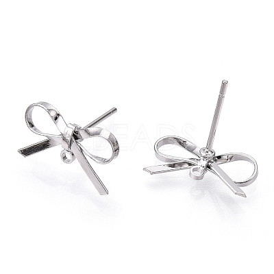 Brass Stud Earring Findings X-KK-S350-013P-1