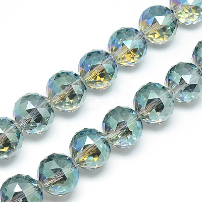Electroplate Glass Bead Strands EGLA-S137-01-1