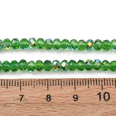 Electroplate Transparent Glass Beads Strands EGLA-A046-01A-03-1