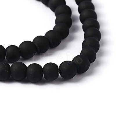 Baking Paint Transparent Glass Bead Strands GLAA-S031-6mm-38-1