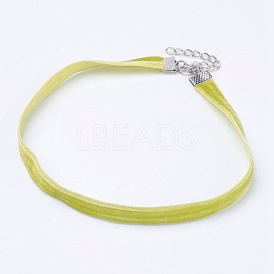 Cloth Gothic Choker Necklaces NJEW-E085-30F-1