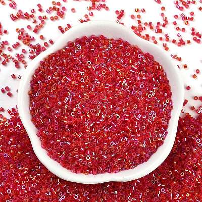 Transparent Colours Rainbow Glass Seed Beads SEED-H003-12F-1