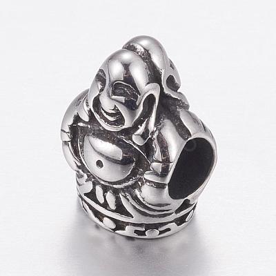 304 Stainless Steel European Beads STAS-P173-068AS-1