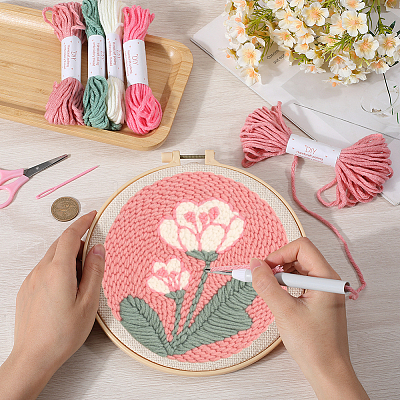 Punch Embroidery Starter Kits DIY-WH20007-13B-1
