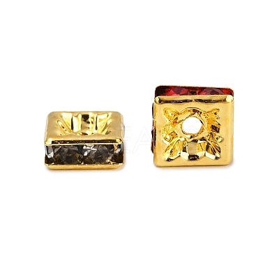 Brass Rhinestone Spacer Beads RSB073NFG-1