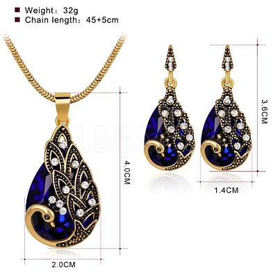 Alloy Rhinestone Jewelry Sets FS-WG746AE-03-1