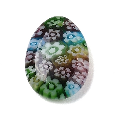 Handmade Millefiori Glass Pendants LAMP-G166-06F-1