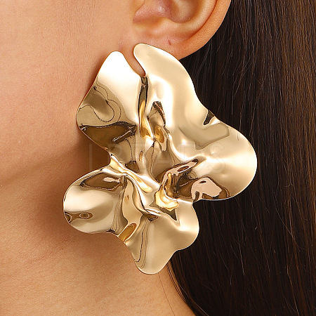 Alloy Flower Stud Earrings for Women WG9B189-01-1