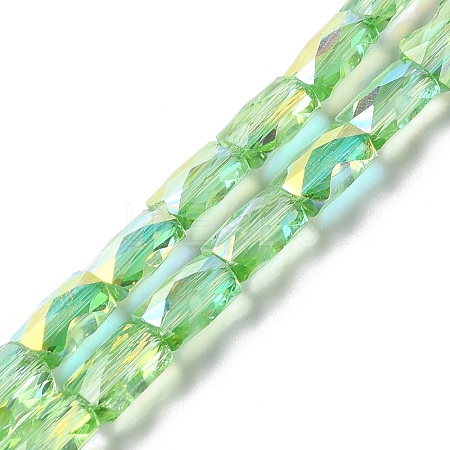 Transparent Electroplate Glass Beads Strands GLAA-Q099-J01-09-1