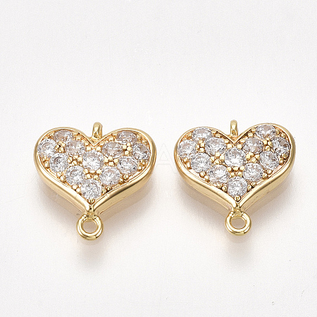 Brass Cubic Zirconia Links X-KK-S350-379-1