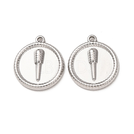 304 Stainless Steel Pendants STAS-K331-01D-P-1